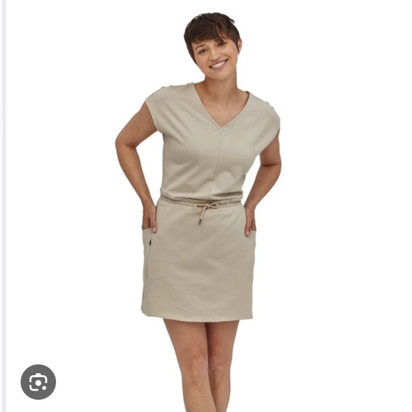 Patagonia Roaming Mini Dress in Cream - Picture 2 of 7